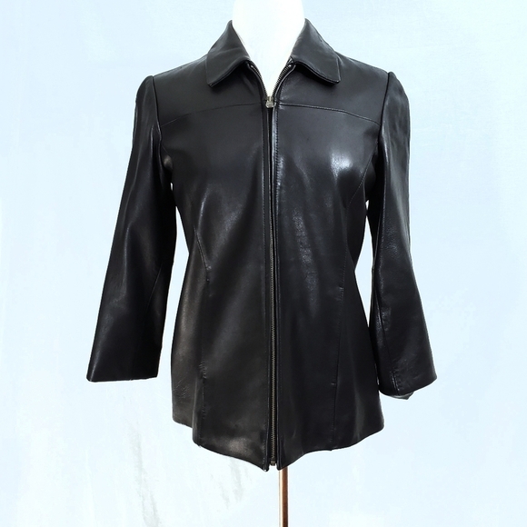 Preston & York Black Lambskin Leather Jacket